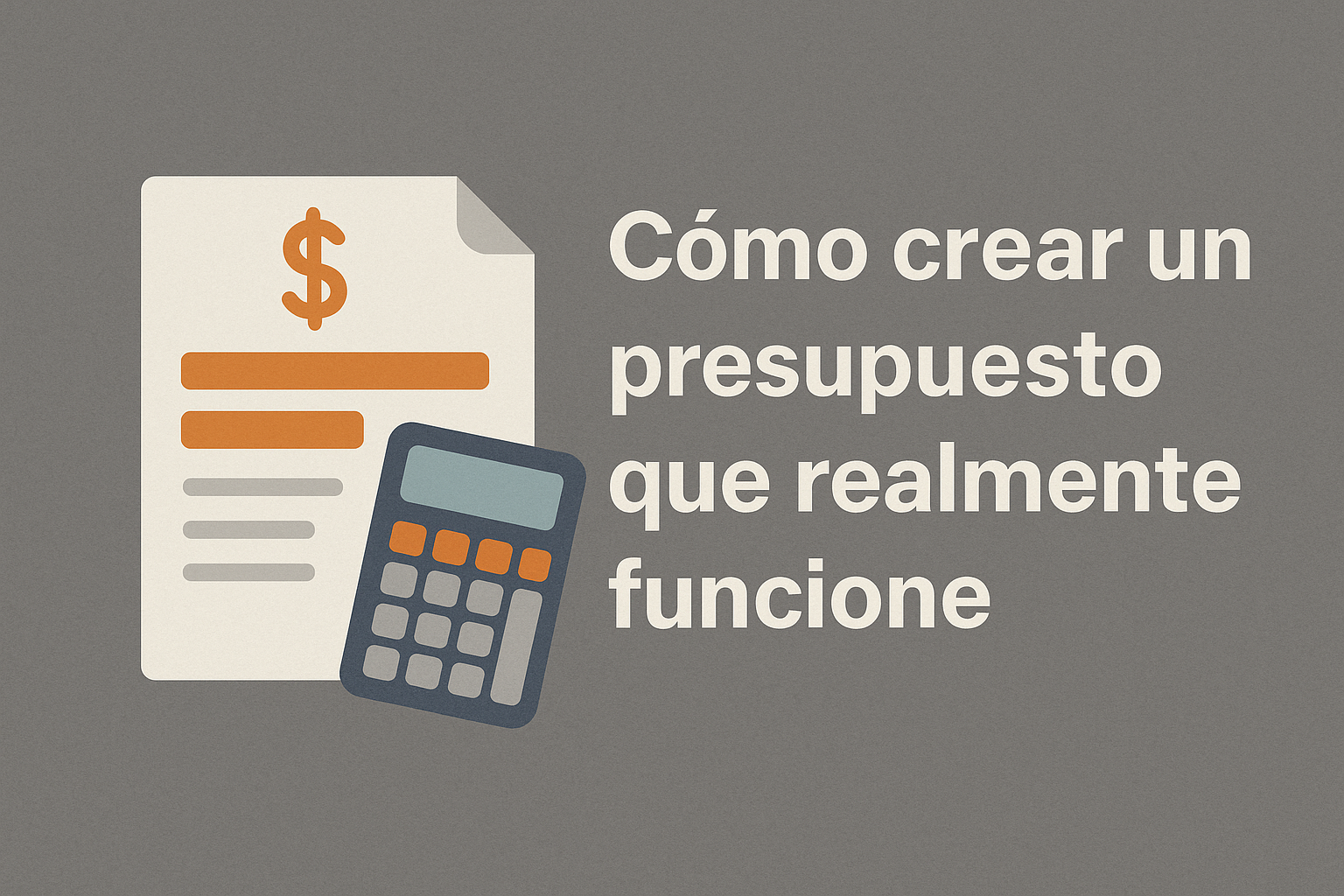 Cómo crear un presupuesto que realmente funcione